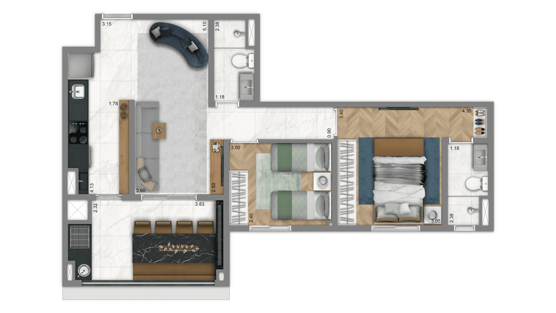 Living Blend – Apartamento em Campinas.